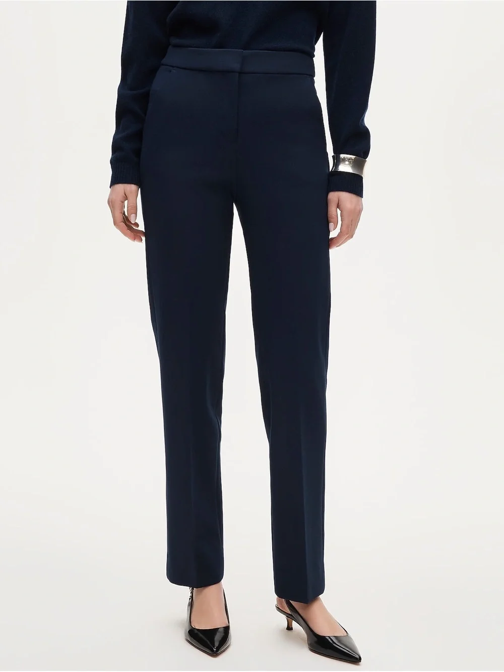 J Crew Mercantile Straight-Leg Women's Pants in Navy